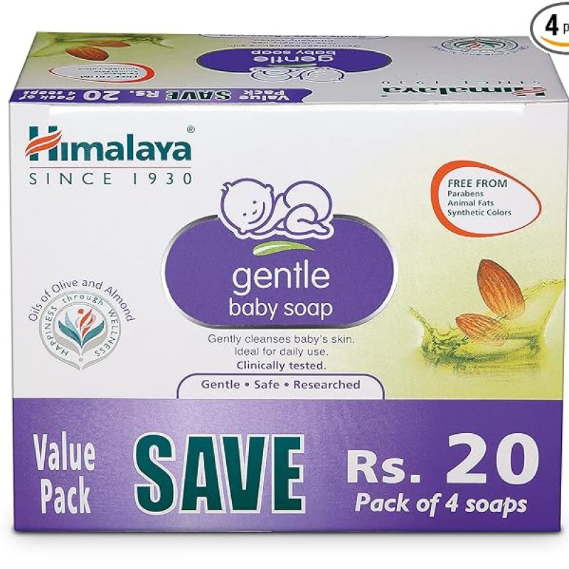 Himalaya Gentle Baby Soap Value Pack, 4 * 75g