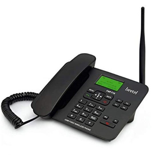 Beetel F1K GSM Fixed Wireless Phone, Support Quad band 2G,LCD Display,Speed Dial,Two way Speaker phone & Adjustable Volume,Supports Hotline Function,Alarm,4 Direct Memory Keys,Basic Calculator (Black)
