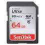 (Refurbished) SanDisk Ultra 64GB Class 10 UHS-I SDXC Memory Card (SDSDUNC-064G-GN6IN) (80 MB/s)