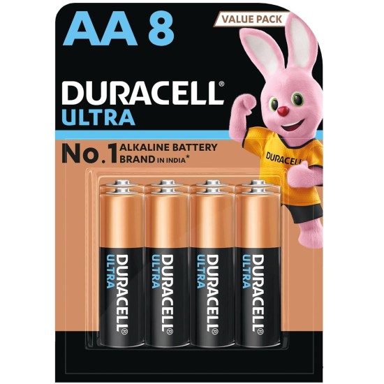 Duracell Ultra Alkaline AA Batteries, pack of 8