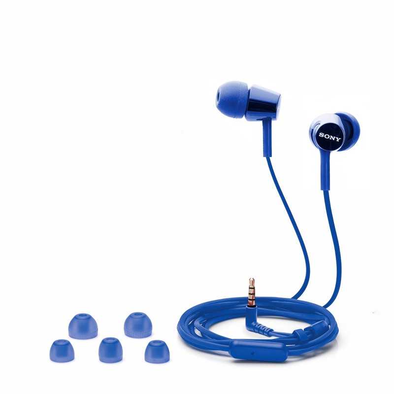Sony MDR-EX150AP Wired In Ear Headphone with Mic (Blue) Sony MDR-EX150AP Wired In Ear Headphone with Mic (Blue)