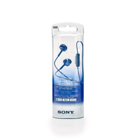 Sony MDR-EX150AP Wired In Ear Headphone with Mic (Blue)