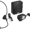 Ahuja Portable PA Neckband System NBA-20Dp Rechargeable with 1 Neckband Mic with USB and SD Card Input, Black, 340gms