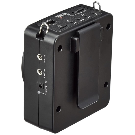 Ahuja Portable PA Neckband System NBA-20Dp Rechargeable with 1 Neckband Mic with USB and SD Card Input, Black, 340gms Ahuja Portable PA Neckband System NBA-20Dp Rechargeable with 1 Neckband Mic with USB and SD Card Input, Black, 340gms