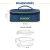 Borosil Klip n Store Lunchbox with Bag | Set of 2 (320ml Each), Square | Borosilicate Glass, Horizontal | Microwave & Dishwasher Safe, Leakproof | Tiffin for Office/School/College | Blue, Transparent Borosil Klip n Store Lunchbox with Bag | Set of 2 (320ml Each), Square | Borosilicate Glass, Horizontal | Microwave & Dishwasher Safe, Leakproof | Tiffin for Office/School/College | Blue, Transparent
