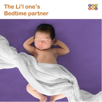 BeyBee Cotton Waterproof Quick Dry Sheet for Baby| Bed Pad Anti-Piling Fleece Extra Absorbent Washable Matress Protector| Baby Bed Protector Sheet for Toddler Children, Large Size, 140X100Cm, Voilet BeyBee Cotton Waterproof Quick Dry Sheet for Baby| Bed Pad Anti-Piling Fleece Extra Absorbent Washable Matress Protector| Baby Bed Protector Sheet for Toddler Children, Large Size, 140X100Cm, Voilet