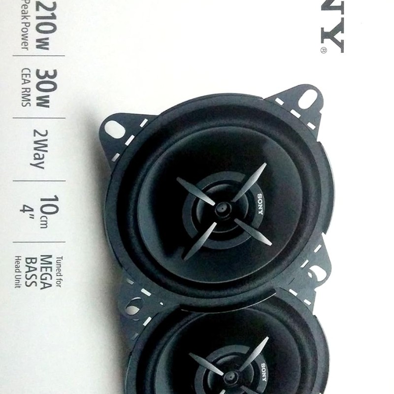 Sony Car Speaker XS-FB102E 10 cm (4 inch) 2-Way Coaxial Speakers (Black), Peak Power - 210W, RMS Power - 30W, Rated Power - 30W