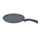 Wonderchef Granite 24cm Non-Stick Dosa Tawa | Induction Bottom | Soft-Touch Handles | Virgin Aluminium | PFOA/Heavy Metals Free | 3.5mm| Grey