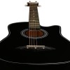 Juârez Acoustic Guitar, 38 Inch Cutaway, 038C with Bag, Strings, Pick and Strap, Black Juârez Acoustic Guitar, 38 Inch Cutaway, 038C with Bag, Strings, Pick and Strap, Black