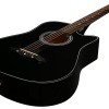 Juârez Acoustic Guitar, 38 Inch Cutaway, 038C with Bag, Strings, Pick and Strap, Black Juârez Acoustic Guitar, 38 Inch Cutaway, 038C with Bag, Strings, Pick and Strap, Black