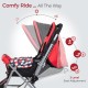 LuvLap Sunshine Baby Stroller/Pram for 0 to 3 Years, New Born/Toddler/Kid, 5 Point Safety Harness, Adjustable backrest, 360° Swivel Wheel, Large Storage Basket, Reversible Handlebar (Red) LuvLap Sunshine Baby Stroller/Pram for 0 to 3 Years, New Born/Toddler/Kid, 5 Point Safety Harness, Adjustable backrest, 360° Swivel Wheel, Large Storage Basket, Reversible Handlebar (Red)
