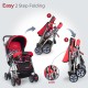 LuvLap Sunshine Baby Stroller/Pram for 0 to 3 Years, New Born/Toddler/Kid, 5 Point Safety Harness, Adjustable backrest, 360° Swivel Wheel, Large Storage Basket, Reversible Handlebar (Red) LuvLap Sunshine Baby Stroller/Pram for 0 to 3 Years, New Born/Toddler/Kid, 5 Point Safety Harness, Adjustable backrest, 360° Swivel Wheel, Large Storage Basket, Reversible Handlebar (Red)