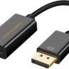 CableCreation Active DisplayPort to HDMI Adapter – 4K UHD, 3D Audio & Video, Eyefinity Multi-Screen Support – Black