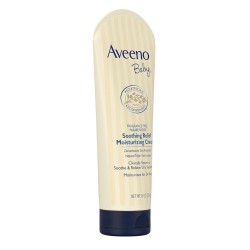 Aveeno Baby Soothing Relief Moisture Cream 227g | 24-Hour Protection for Dry, Itchy or Sensitive Skin | Natural oat extract | Fragrance-free, paraben-free, Hypoallergenic | US #1 Pediatrician recommended