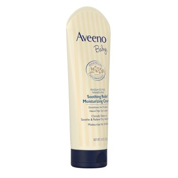 Aveeno Baby Soothing Relief Moisture Cream 227g | 24-Hour Protection for Dry, Itchy or Sensitive Skin | Natural oat extract | Fragrance-free, paraben-free, Hypoallergenic | US #1 Pediatrician recommended Aveeno Baby Soothing Relief Moisture Cream 227g | 24-Hour Protection for Dry, Itchy or Sensitive Skin | Natural oat extract | Fragrance-free, paraben-free, Hypoallergenic | US #1 Pediatrician recommended