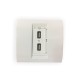 Wayona 18W Dual USB Socket Fast Charger Compatible with Anchor Roma Switch Plate - White