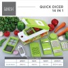 Ganesh 14 in 1 Multipurpose Chopper, Fruits & Vegetable Cutters, Grater Peeler Chipser, Unbreakable Food Grade Body, Easy Push to Clean Button Slicer Dicer, Chopper for Kitchen (Green, Plastic) Ganesh 14 in 1 Multipurpose Chopper, Fruits & Vegetable Cutters, Grater Peeler Chipser, Unbreakable Food Grade Body, Easy Push to Clean Button Slicer Dicer, Chopper for Kitchen (Green, Plastic)