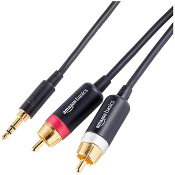 Adapter Cable s 3.5mm to 2-Male RCA Adapter cable - 4 feet, Gold