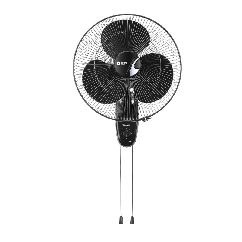 Orient Electric 400 MM Wall-44 Trendz Mount Fan | Wall Mount Fan for Home & Kitchen | Powerful Motor with High Air Delivery |Smooth Oscilation, 3-Speed Control | 2 Years Warranty | Slate Grey
