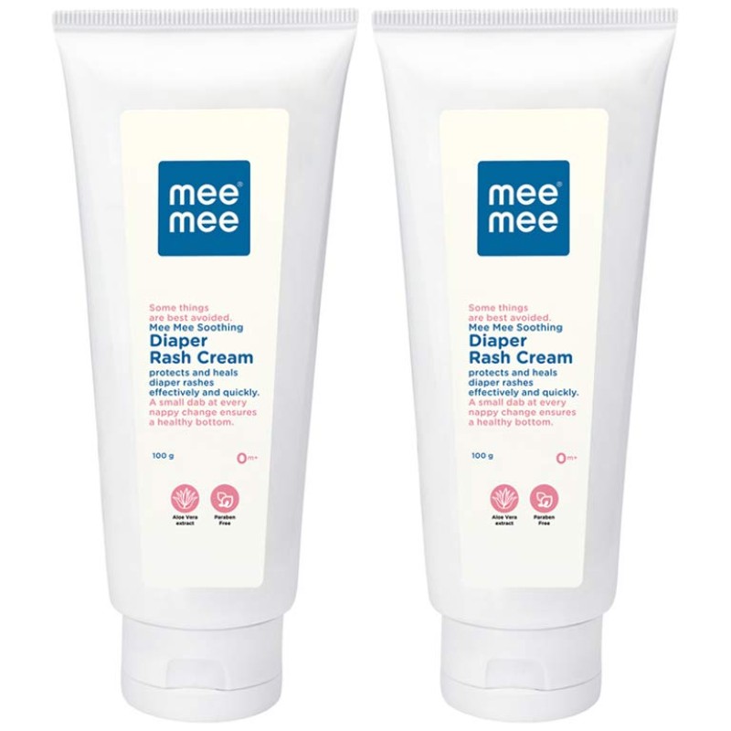 Mee Mee Baby Nappy Cream Duo: Natural Diaper Rash Relief with Aloe Vera | 100g x 2 Pack
