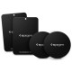 Spigen Metal Plates for Magnetic Car Phone Holder (4 Pack - 2 Round, 2 Rectangle) - Black