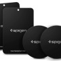 (Refurbished) Spigen Metal Plates for Magnetic Car Phone Holder (4 Pack - 2 Round, 2 Rectangle) - Black