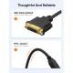 CableCreation HDMI to DVI Short Cable 0.5ft, Bi-Directional DVI-I (24+5) Female to HDMI Male Adapter 1080P DVI to HDMI Converter Compatible with Xbox, PC, TV, TV Box, PS5, Switch