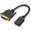 CableCreation DVI to HDMI Cable 0.5ft, Short Bi-Directional HDMI Female to DVI-D(24+1) Male Adapter, 1080P DVI-D to HDMI Conveter for PC, TV Box, PS5, Xbox