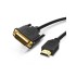 CableCreation HDMI to DVI Cable Bi-Directional, HDMI Male to DVI(24+1) Male Braid Cable, Support 1080P FHD Compatible with Steam Deck,Xbox, PS4/PS5, Laptop, NS, Gaming Monitor Black 5FT