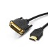 CableCreation HDMI to DVI Cable Bi-Directional, HDMI Male to DVI(24+1) Male Braid Cable, Support 1080P FHD Compatible with Steam Deck,Xbox, PS4/PS5, Laptop, NS, Gaming Monitor Black 5FT