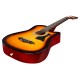 Juârez Acoustic Guitar, 38 Inch Cutaway, 038C with Bag, Strings, Pick and Strap, Black (Acoustic Guitar Kit, SUNBURST)