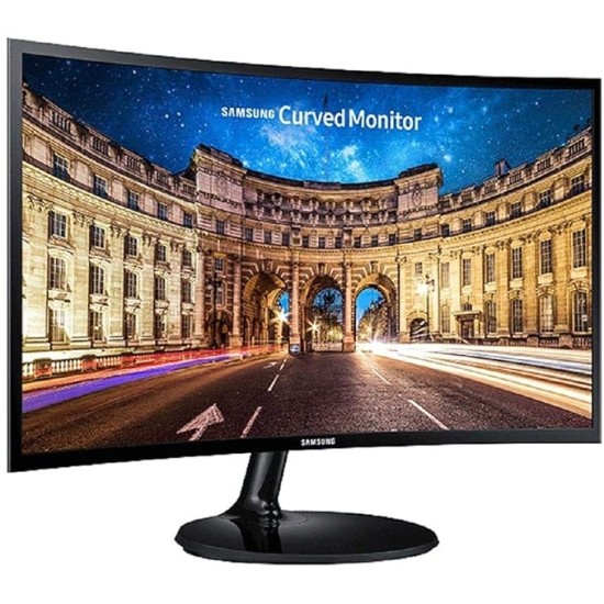 Samsung 27-inch(68.5cm) FHD, 1800R Curved Monitor, VA Panel, Slim Design, AMD FreeSync, Flicker Free, HDMI, Audio Ports (LC27F390FHWXXL, Black)