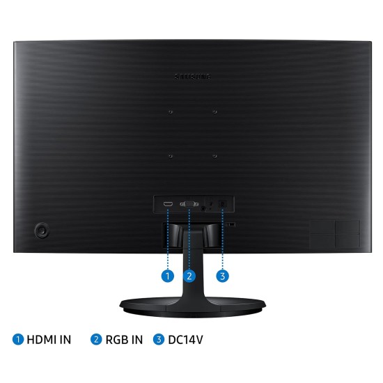 Samsung 27-inch(68.5cm) FHD, 1800R Curved Monitor, VA Panel, Slim Design, AMD FreeSync, Flicker Free, HDMI, Audio Ports (LC27F390FHWXXL, Black)
