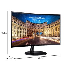 Samsung 27-inch(68.5cm) FHD, 1800R Curved Monitor, VA Panel, Slim Design, AMD FreeSync, Flicker Free, HDMI, Audio Ports (LC27F390FHWXXL, Black)