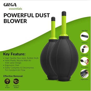 Gizga Essentials Professional Super Blower with Hi Perfomance Silicon Squeeze Bulb for DSLR Camera Lens, Binocular Lens, Telescope Lens and Sensitive Electronics Items Gizga Essentials Professional Super Blower with Hi Perfomance Silicon Squeeze Bulb for DSLR Camera Lens, Binocular Lens, Telescope Lens and Sensitive Electronics Items