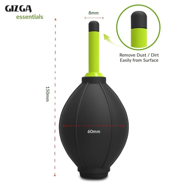 Gizga Essentials Professional Super Blower with Hi Perfomance Silicon Squeeze Bulb for DSLR Camera Lens, Binocular Lens, Telescope Lens and Sensitive Electronics Items Gizga Essentials Professional Super Blower with Hi Perfomance Silicon Squeeze Bulb for DSLR Camera Lens, Binocular Lens, Telescope Lens and Sensitive Electronics Items