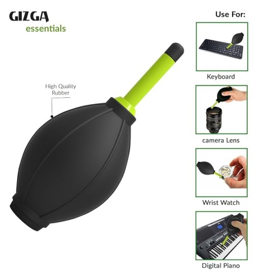 Gizga Essentials Professional Super Blower with Hi Perfomance Silicon Squeeze Bulb for DSLR Camera Lens, Binocular Lens, Telescope Lens and Sensitive Electronics Items