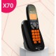 Beetel X70 Cordless Landline Phone, 2.4GHz, 2 Way Speakerphone, Volume Adjustment- Black