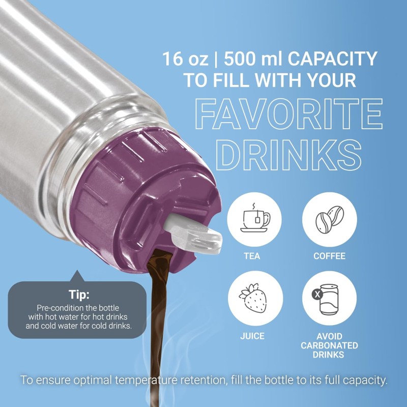 MILTON Atlantis 600 Thermosteel Insulated Bottle, 500 ml Water Bottles, 24 Hours Hot and Cold, Easy to Carry, Easy Grip, Rust Proof, Tea, Coffee, Office, Travel Bottle, Green MILTON Atlantis 600 Thermosteel Insulated Bottle, 500 ml Water Bottles, 24 Hours Hot and Cold, Easy to Carry, Easy Grip, Rust Proof, Tea, Coffee, Office, Travel Bottle, Green