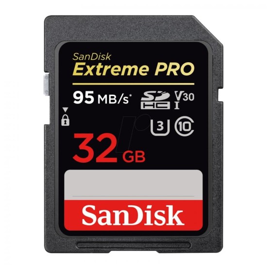 SanDisk Extreme Pro 32GB UHS-I SDHC Memory Card (SDSDXXG-032G-GN4IN) (Black)