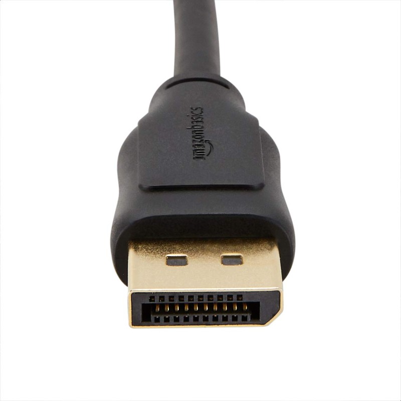 (Refurbished) Amazon Basics DisplayPort to DisplayPort 1.2 Cable, 4K@60Hz, 2K@165Hz, 2K@144Hz, High Refresh Rate, Gold-Plated Connectors, 10 Feet, Black (Refurbished) Amazon Basics DisplayPort to DisplayPort 1.2 Cable, 4K@60Hz, 2K@165Hz, 2K@144Hz, High Refresh Rate, Gold-Plated Connectors, 10 Feet, Black