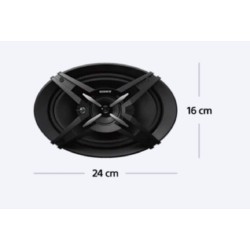 Sony Car Speaker XS-FB693E 16 cm x 24 cm (6 inch x 9 inch) 3-Way Coaxial Speakers (Black), Peak Power - 420W, RMS POWER - 60W, RATED POWER - 50W, with Grill