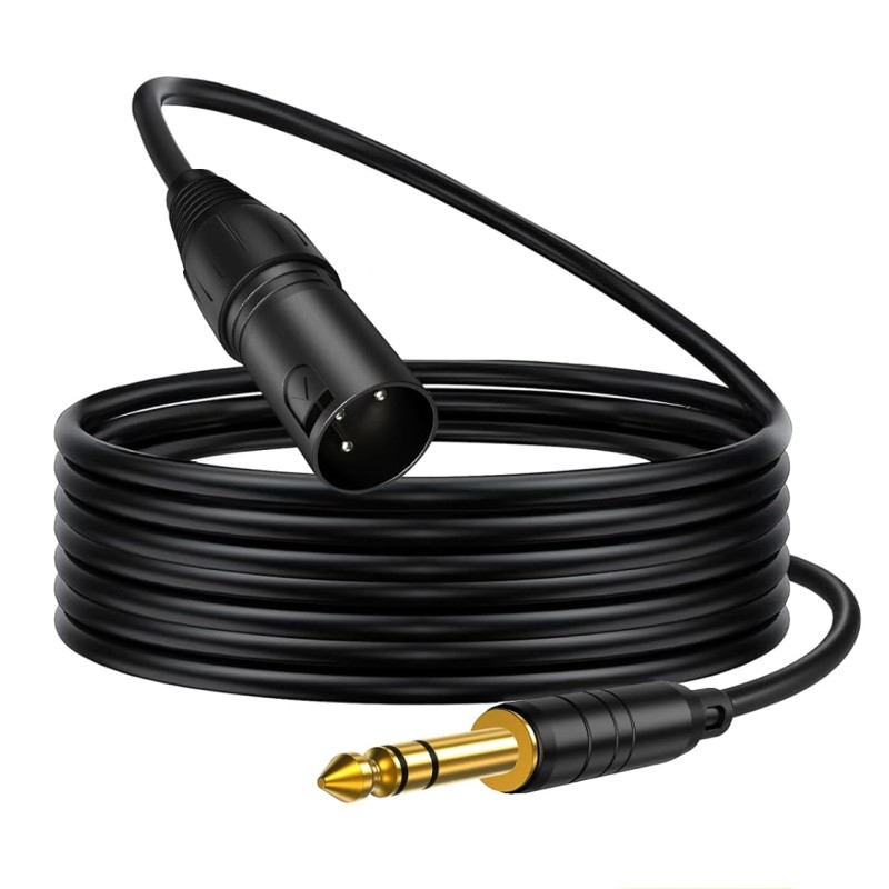CableCreation 6 Feet 6.35mm (1/4") TRS Male to XLR Male Audio Cable – Black CableCreation 6 Feet 6.35mm (1/4") TRS Male to XLR Male Audio Cable – Black