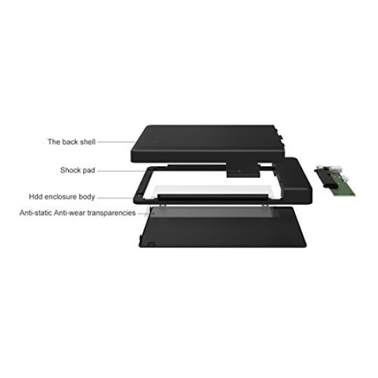 ORICO 2588US3 Tool Free USB 3.0 External Hard Drive Enclosure for 2.5'' SATA HDD and SSD - Black