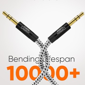 CableCreation 3.5mm TRS Aux Cable, Braided Audio Auxiliary Input Adapter Male to Male for Car, Hi-Fi Sound, Cotton Compatible with Headphone, Galaxy S22,Phone,Home Stereo,Car Stereo&More,1.5FT - Black CableCreation 3.5mm TRS Aux Cable, Braided Audio Auxiliary Input Adapter Male to Male for Car, Hi-Fi Sound, Cotton Compatible with Headphone, Galaxy S22,Phone,Home Stereo,Car Stereo&More,1.5FT - Black