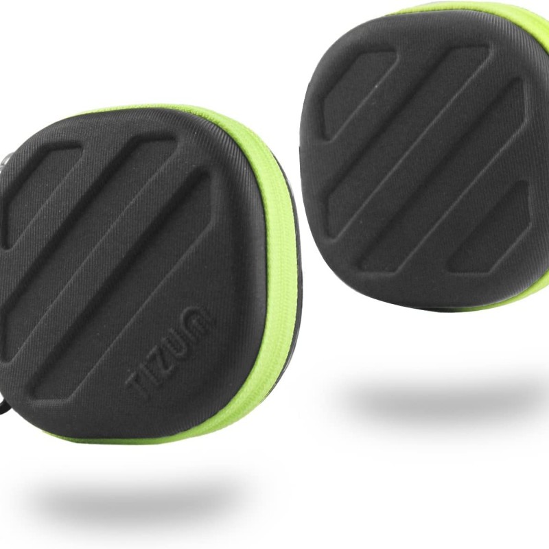 tizum Headphone Carrying Case - Multi Purpose Pocket Storage with Carabinr Hook, Travel Organizer for Headphone, Pen Drives, Memory Card, Cable (Grey)