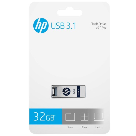 HP x795w 32GB USB 3.1 Pen Drive (Silver)