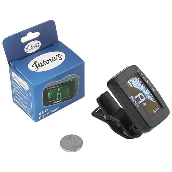 Juârez GT-13 Digital LCD Guitar Bass Violin Ukulele Clip On Automatic Chromatic Tuner