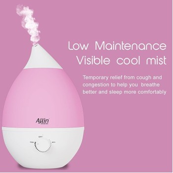 Allin Exporters J40 Ultrasonic Humidifier Cool Mist Air Purifier for Dryness, Cold and Cough Large Capacity for Room, Baby, Plants, Bedroom (1 Year Warranty) (4 LTR)