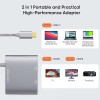 CableCreation USB C to Dual HDMI 4K Adapter, USB Type C (Compatible Thunderbolt 3) to 2 HDMI Adapter Compatible with MacBook Pro 2019/2018/2017, XPS 13/Surface Book 2, Chromebook Pixel, Yoga 710